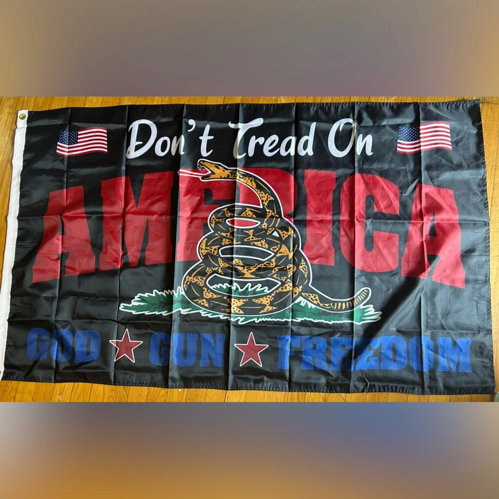 Don’t tread on America,God,Gun,Freedom, Flag,3 x 5,